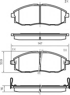 VEMA K424700 - Set placute frana,frana disc aaoparts.ro
