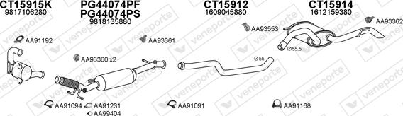 Veneporte 450942 - Sistem de esapament aaoparts.ro