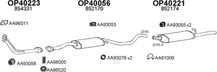 Veneporte 400006 - Sistem de esapament aaoparts.ro