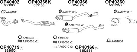 Veneporte 400016 - Sistem de esapament aaoparts.ro