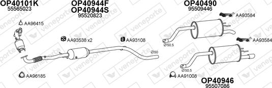 Veneporte 400783 - Sistem de esapament aaoparts.ro