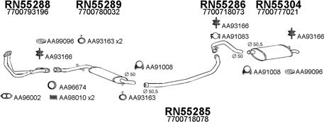 Veneporte 550435 - Sistem de esapament aaoparts.ro
