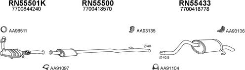 Veneporte 550087 - Sistem de esapament aaoparts.ro