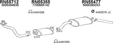 Veneporte 550142 - Sistem de esapament aaoparts.ro