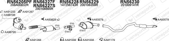 Veneporte 550831 - Sistem de esapament aaoparts.ro