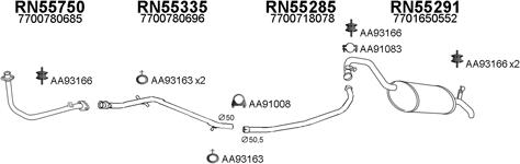 Veneporte 550319 - Sistem de esapament aaoparts.ro