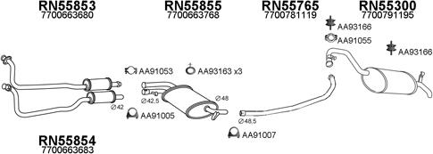 Veneporte 550327 - Sistem de esapament aaoparts.ro