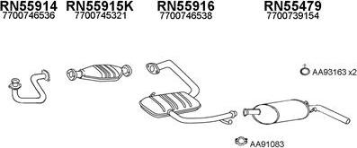 Veneporte 550376 - Sistem de esapament aaoparts.ro