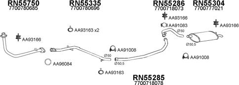 Veneporte 550281 - Sistem de esapament aaoparts.ro