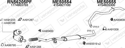 Veneporte 500483 - Sistem de esapament aaoparts.ro