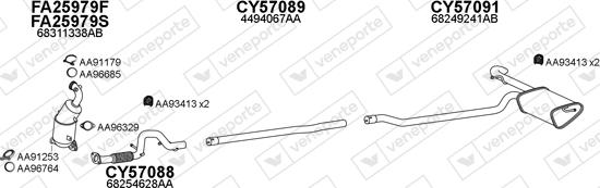 Veneporte 570519 - Sistem de esapament aaoparts.ro