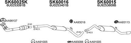 Veneporte 600040 - Sistem de esapament aaoparts.ro