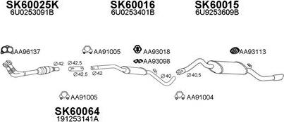 Veneporte 600079 - Sistem de esapament aaoparts.ro