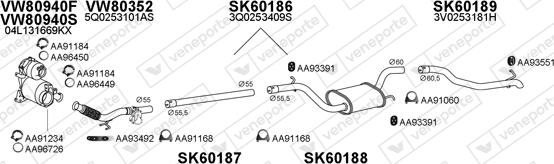 Veneporte 600249 - Sistem de esapament aaoparts.ro