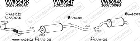Veneporte 630353 - Sistem de esapament aaoparts.ro