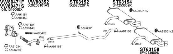 Veneporte 630312 - Sistem de esapament aaoparts.ro