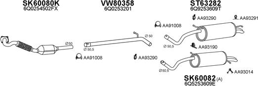 Veneporte 630260 - Sistem de esapament aaoparts.ro