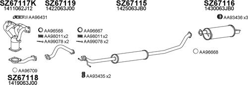 Veneporte 670060 - Sistem de esapament aaoparts.ro