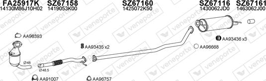 Veneporte 670089 - Sistem de esapament aaoparts.ro