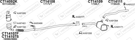 Veneporte 150837 - Sistem de esapament aaoparts.ro