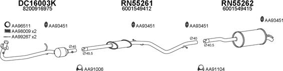 Veneporte 160004 - Sistem de esapament aaoparts.ro