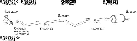 Veneporte 160003 - Sistem de esapament aaoparts.ro