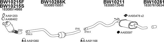 Veneporte 100149 - Sistem de esapament aaoparts.ro