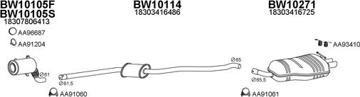 Veneporte 100140 - Sistem de esapament aaoparts.ro