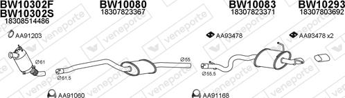 Veneporte 100155 - Sistem de esapament aaoparts.ro