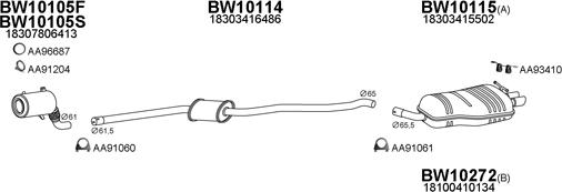 Veneporte 100107 - Sistem de esapament aaoparts.ro