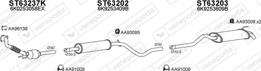 Veneporte 800907 - Sistem de esapament aaoparts.ro