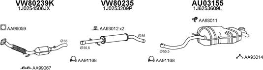 Veneporte 800472 - Sistem de esapament aaoparts.ro