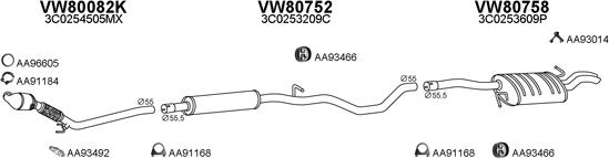 Veneporte 800611 - Sistem de esapament aaoparts.ro