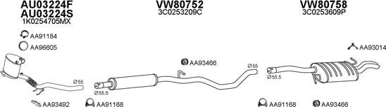 Veneporte 800612 - Sistem de esapament aaoparts.ro