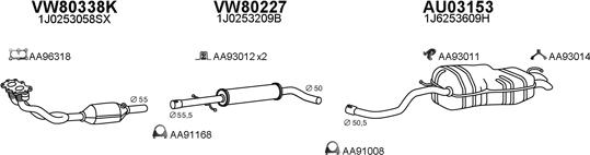 Veneporte 800120 - Sistem de esapament aaoparts.ro