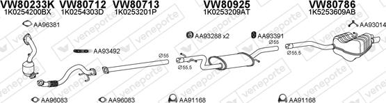 Veneporte 800840 - Sistem de esapament aaoparts.ro