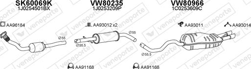 Veneporte 800889 - Sistem de esapament aaoparts.ro