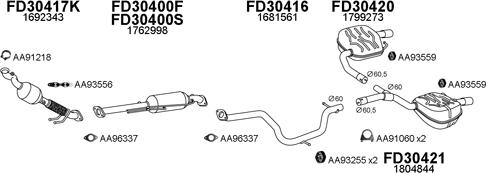 Veneporte 300619 - Sistem de esapament aaoparts.ro