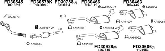 Veneporte 300074 - Sistem de esapament aaoparts.ro