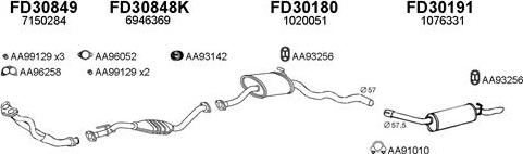 Veneporte 300257 - Sistem de esapament aaoparts.ro