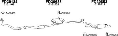 Veneporte 300264 - Sistem de esapament aaoparts.ro