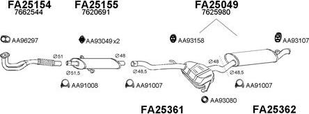 Veneporte 250189 - Sistem de esapament aaoparts.ro