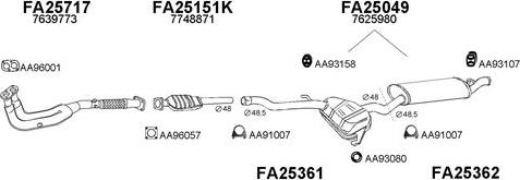 Veneporte 250186 - Sistem de esapament aaoparts.ro