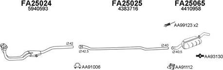 Veneporte 250383 - Sistem de esapament aaoparts.ro