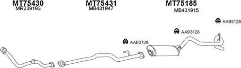 Veneporte 750082 - Sistem de esapament aaoparts.ro