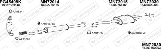 Veneporte 720041 - Sistem de esapament aaoparts.ro