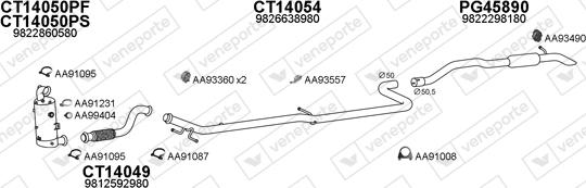 Veneporte 770534 - Sistem de esapament aaoparts.ro