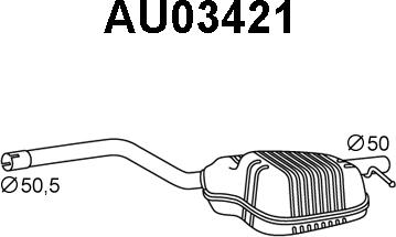 Veneporte AU03421 - Toba esapament finala aaoparts.ro