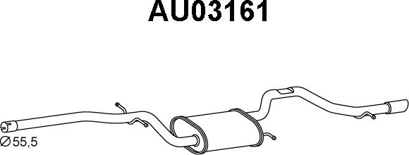 Veneporte AU03161 - Toba esapament finala aaoparts.ro