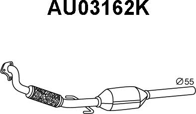 Veneporte AU03162K - Catalizator aaoparts.ro